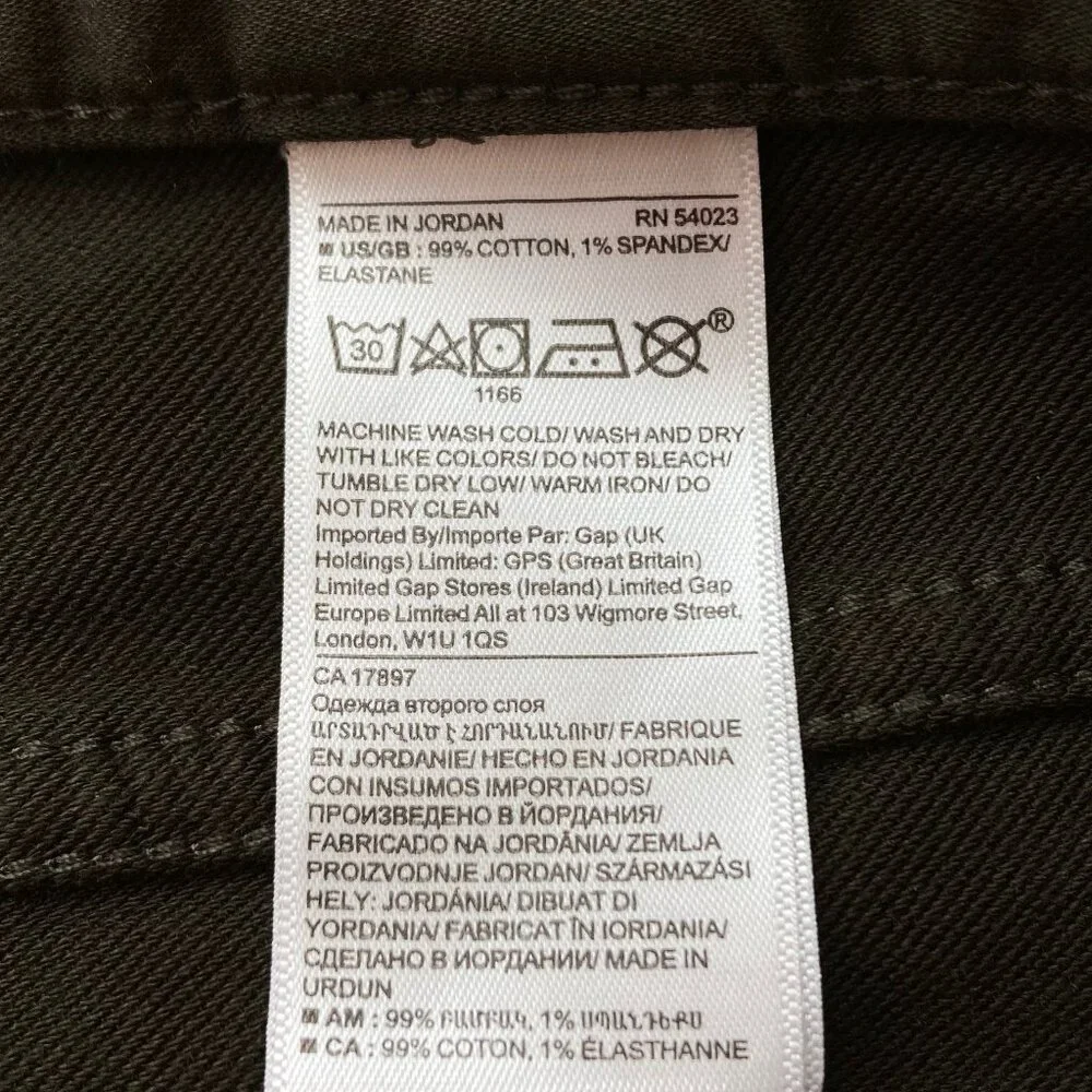Banana Republic Men's Traveler Jeans Dark Olive 34 x 32 Slim Fit Cotton Straight